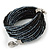 Teen/ Children/ Kids Black/ Grey Glass Bead Multistrand Bracelet - 15cm L - view 3