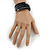 Teen/ Children/ Kids Black/ Grey Glass Bead Multistrand Bracelet - 15cm L - view 2