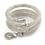 Teen/ Children/ Kids Transparent White Glass Bead Multistrand Bracelet - 15cm L - view 3
