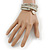 Teen/ Children/ Kids Transparent White Glass Bead Multistrand Bracelet - 15cm L - view 2