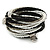 Teen/ Children/ Kids Black/ White/ Grey Glass Bead Multistrand Bracelet - 15cm L - view 3