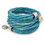 Teen/ Children/ Kids Light Blue Glass Bead Multistrand Bracelet - 15cm L - view 5