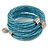 Teen/ Children/ Kids Light Blue Glass Bead Multistrand Bracelet - 15cm L