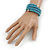 Teen/ Children/ Kids Light Blue Glass Bead Multistrand Bracelet - 15cm L - view 2