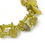 Olive Green Semiprecious Stone, Glass Bead Loop Flex Bracelet - 18cm L - view 2
