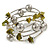 Olive Shell Nugget, Mirrored Ball Bead Multistrand Flex Bracelet - Medium - view 5