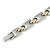 Plated Alloy Metal Ladies Magnetic Bracelet with Gold Tone Oval Motif - 18cm L (Medium) - view 3