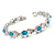 Plated Alloy Metal Turquoise Stone Elephant Ladies Magnetic Bracelet - 17cm Long - view 5