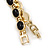 Plated Alloy Metal Black Oval Cut Resin Stones Ladies Magnetic Bracelet - 16cm L (Small) - view 5