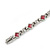 Plated Alloy Metal Pink Crystal Stones with Bow Motif Ladies Magnetic Bracelet - 18cm Long - view 4