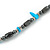 Hematite Bead with Turquoise Nugget Magnetic Necklace/ Bracelet - 90cm Total Length - view 4