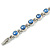 Plated Alloy Metal Light Blue Round Cut Crystal Stones Ladies Magnetic Bracelet - 18cm Long - view 5