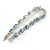 Plated Alloy Metal Light Blue Round Cut Crystal Stones Ladies Magnetic Bracelet - 18cm Long - view 7