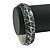 Grey Mosaic Shell Component Resin Bangle Bracelet - 18cm L/ Medium - view 5