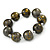 Chunky Wood Bead Flex Bracelet (Grey/ Black/ Gold) - 19cm L - view 4