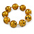Chunky Wood Bead Flex Bracelet (Glitter Gold/ Black) - 19cm L