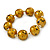 Chunky Wood Bead Flex Bracelet (Glitter Gold/ Black) - 19cm L - view 3