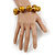 Chunky Wood Bead Flex Bracelet (Glitter Gold/ Black) - 19cm L - view 2