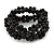 Black Ceramic Bead Loop Flex Bracelet - 18cm L - view 3