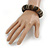 Black, Natural, Brown Shell Flex Bracelet - 17cm L - view 2