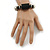 Gold/ Black/ Silver Beaded Flex Bracelet - 17cm L (for small wrist) - view 2