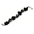 Black Shell Nugget, Ceramic Bead Cluster Bracelet - 16cm L/ 3cm Ext - For Smaller Wrists - view 4