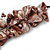 Brown Shell Floral Bracelet - 17cm L - view 3