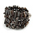 Grey Stone Nuggets Flex Coiled Bracelet - Adjustable - view 3