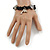 Black Agate Nugget Charm Flex Bracelet - 20cm L - view 3