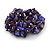 Chunky Inky Purple Shell Nugget Stretch Bracelet - 17cm L - view 3