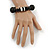 Black Wood and Resin Bead Stretch Bracelet - 18cm L - view 4