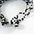 Black/ White/ Transparent Glass Bead Chunky Weaved Bracelet - 17cm L/ 2cm Ext - view 6