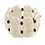 Fancy White Acrylic Bead Flex Bracelet - 19cm L/ Large