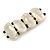 Fancy White Acrylic Bead Flex Bracelet - 19cm L/ Large - view 4