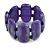 Fancy Purple Acrylic Bead Flex Bracelet - 19cm L/ Large - view 3