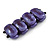 Fancy Purple Acrylic Bead Flex Bracelet - 19cm L/ Large - view 4