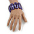 Fancy Purple Acrylic Bead Flex Bracelet - 19cm L/ Large - view 2