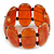 Fancy Burnt Orange Acrylic Bead Flex Bracelet - 18cm L/ Large - view 3