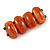 Fancy Burnt Orange Acrylic Bead Flex Bracelet - 18cm L/ Large - view 4