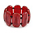 Fancy Raspberry Red Acrylic Bead Flex Bracelet - 19cm L/ Large