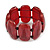 Fancy Raspberry Red Acrylic Bead Flex Bracelet - 19cm L/ Large - view 3
