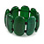 Fancy Green Acrylic Bead Flex Bracelet - 19cm L/ Large
