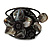 Black Shell Bead Flower Wired Flex Bracelet - Adjustable - view 3