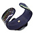 Romantic Purple Flower Leather Cuff Bracelet - Adjustable - view 5