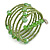 Multistrand Green Glass Bead Coiled Flex Bracelet