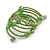 Multistrand Green Glass Bead Coiled Flex Bracelet - view 5