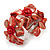 Red Shell Floral Flex Cuff Bracelet - Adjustable - view 3