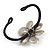 Romantic Floral Cuff Bracelet - Adjustable - view 4