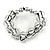 Fancy Transparent/ Silver Acrylic Bead Flex Bracelet - 16cm L- Small - view 3