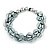 Fancy Transparent/ Silver Acrylic Bead Flex Bracelet - 18cm L